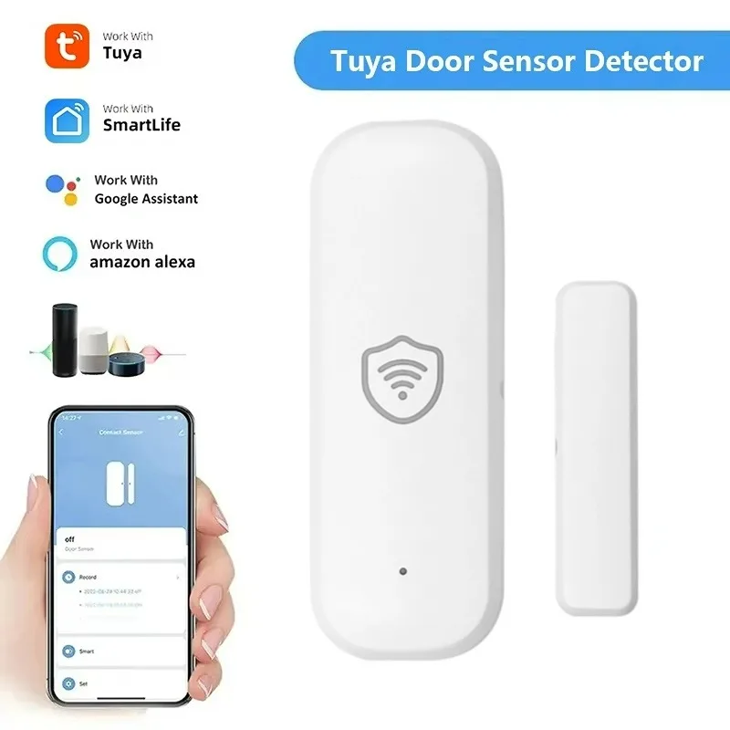 YFK Zigbee Door And Window Sensor for Tuya Smart Home Open/Closed Security Alarm Detector Compatible with Smart Life Products