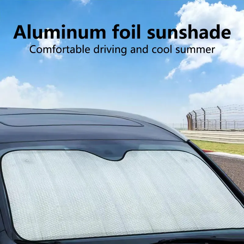 Car Front Sun Visors Car Windshield Summer Sun Protection Heat Insulation Window Sunshade Car Interior Front and Rear Sun Visor