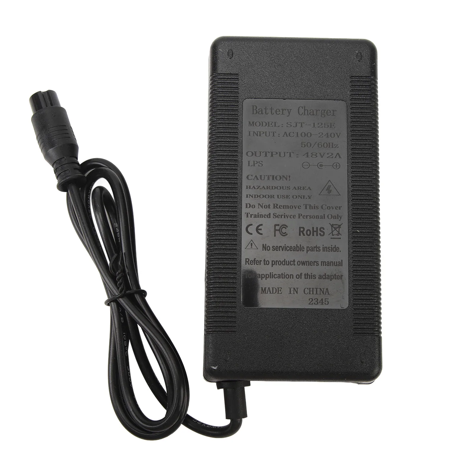 Battery Charger 48V 2A Safe Protection with 3 Prong Plug High Stability Plug and Play for KUGOO M4 PROM4 Electric Scooter