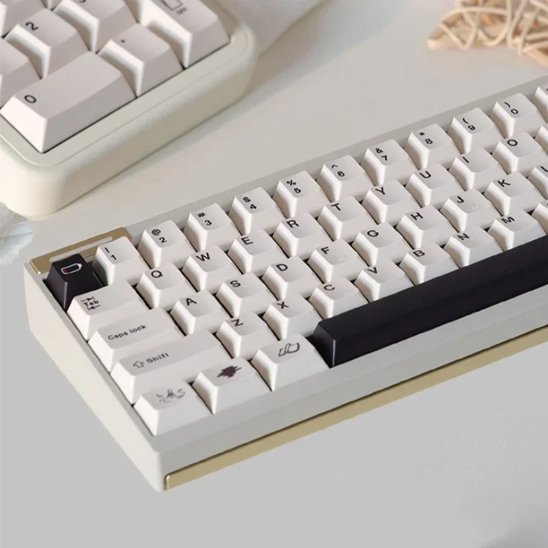 

Battery Theme Mechanical Keyboard Keycaps 152 Keys White PBT Sublimation Original Factory Height