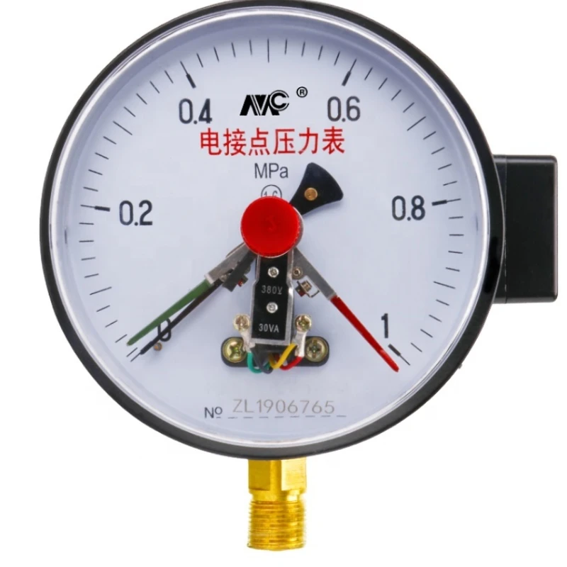 Electric Contact  Pressure Gauge with bottom connection