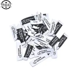 50pcs Labels Tags For Handmade DIY Hats Bags Hand Made With Love Label For Clothes Sewing Tags Garment Accessories 5x1.5cm 4x2cm