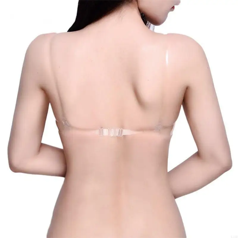 L38E 2017 Transparent Clear Push Up Bra Strap Invisible Bras Women Underwire 3/4 Cup
