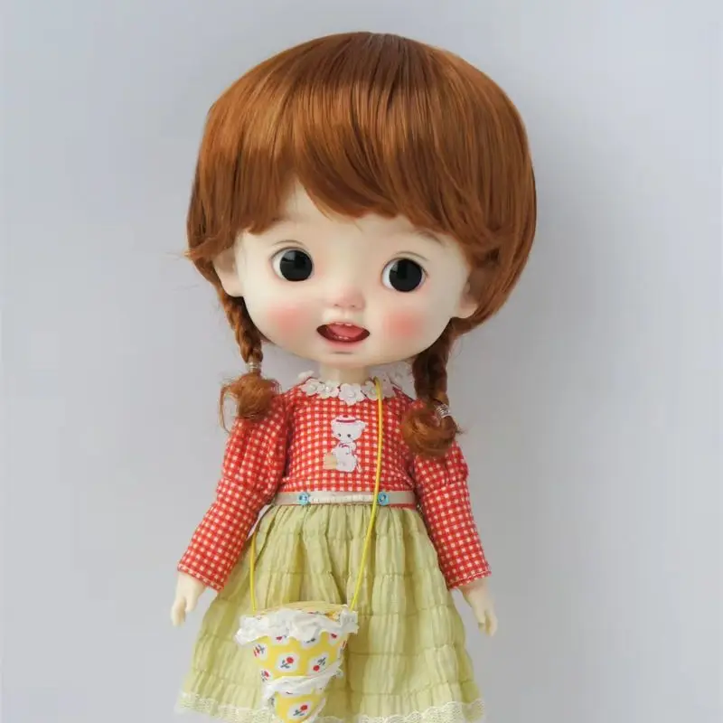 

Милые косички-близнецы, аксессуары для волос для куклы OB11 YOSD MSD SD Blythe, все размеры, доступны от 4-5 до 10-11 дюймов, горячие и дешевые волосы BJD