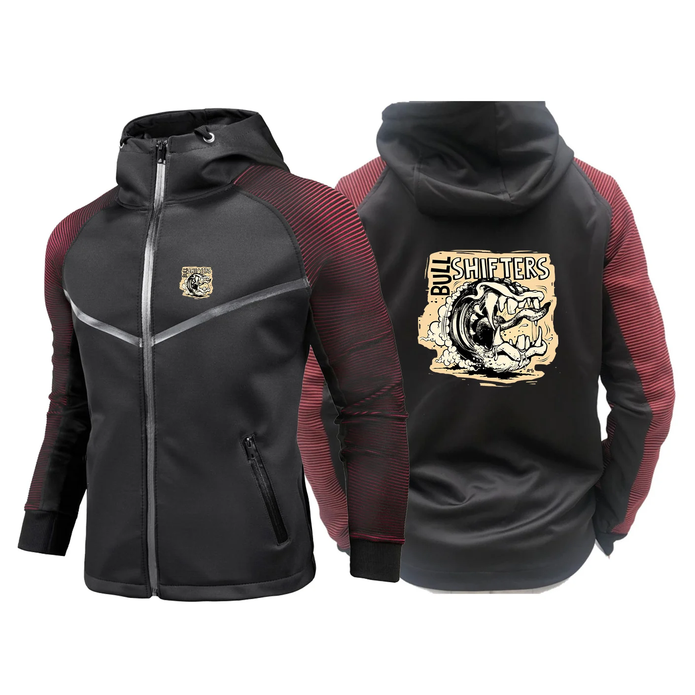 Left 4 Dead Bull Shifters 2026 New Logo Racing Team Men's Waterproof Jacket, Logo Windproof Jacket, Outdoor Sports Fashion Coat