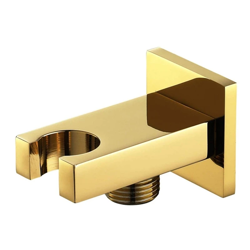 Solid Brass Wall Mount Handheld Shower Bracket Holder With Water Supply Shower Outlet