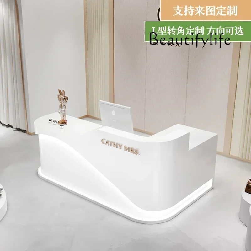 Beauty salon Bar checkout page Hair salon Painting front desk Clothing shop Reception table Premium sense