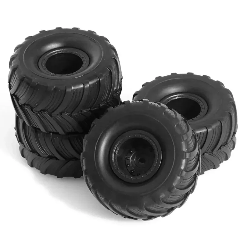4PCS 52mm 1.0 몬스터 트럭 휠 림 및 타이어 세트 1/18 TRX4M, 1/24 FMS FCX24, Axial SCX24, AX24 RC 크롤러용 – 업그레이드 부품