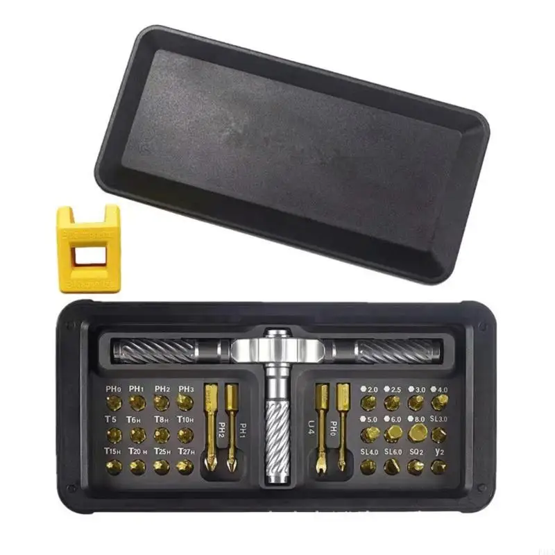 

2025 New 30 in 1 Screwdriver Set Multiple Bit Screwdriver Set with T Handle Storage Case Suitable for Furniture