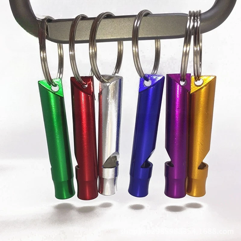 

Outdoor Mountaineering Camping Survival Whistle High Frequency Survival Whistle Travel Aluminum Alloy Escape Whistle First Aid