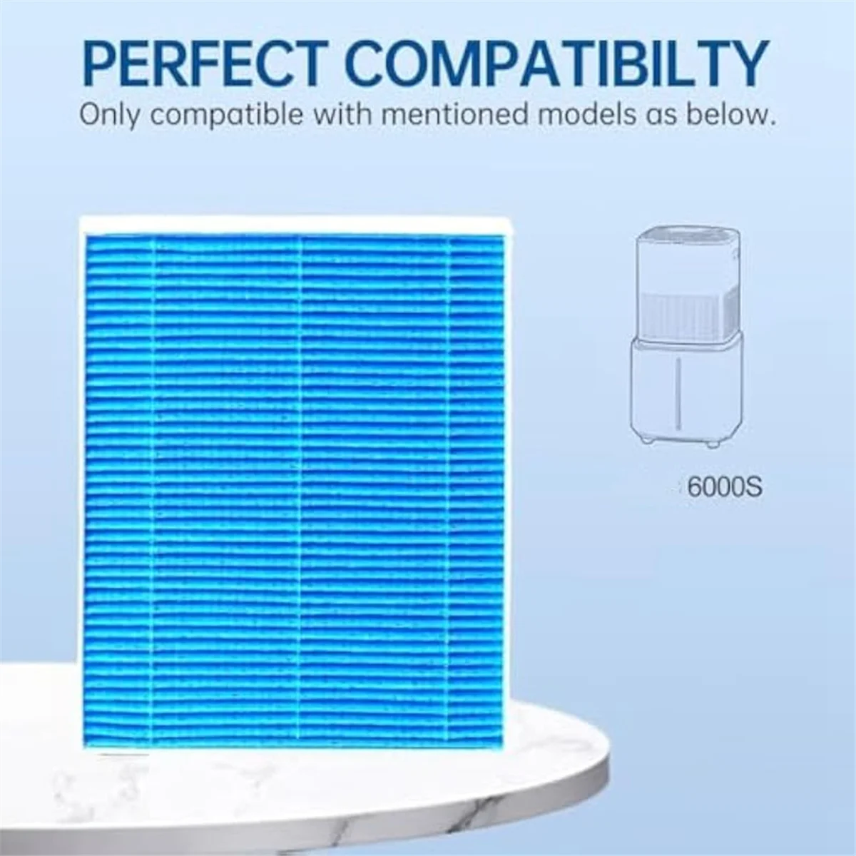مرشحات بديلة لمرطب الهواء A14G-6000s لمرطب الهواء التبخيري الذكي المتفوق 6000s، 8 عبوات
