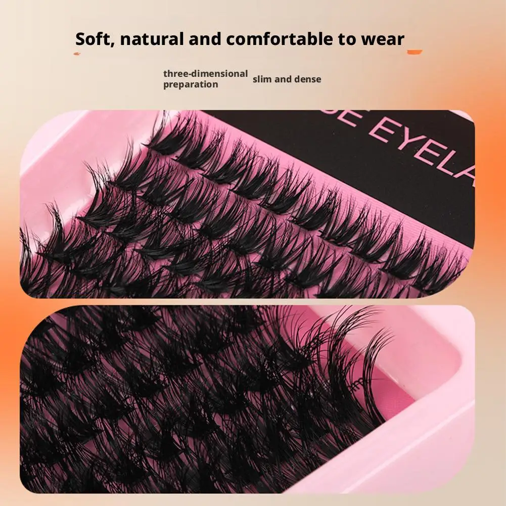 Messy false eyelashes natural Fluffy Thick Lashes Clusters Individual Lashes Extensions DIY False Eyelashes Makeup tool