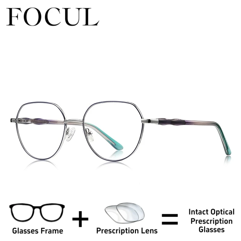 

FOCUL Skinny Face Anti-Reflective Coat Anti Blue Ray Glasses Photochromic Myopia Eyeglasses Custom Prescription Optical Eyewear