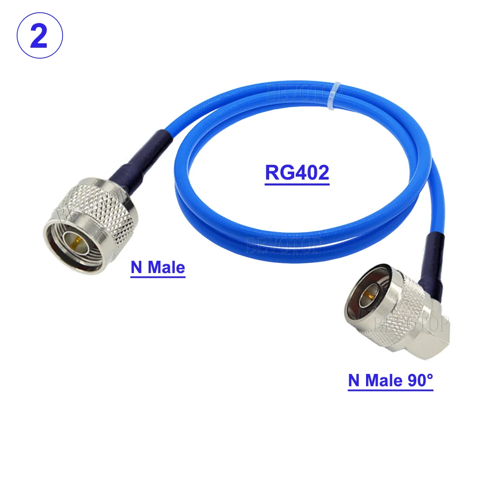 RG-402 wtyczka męska typu L16 N do N żeńskie gniazdo złącza RG402 niebieska kurtka półelastyczna niska strata kabel koncentryczny 50 omów