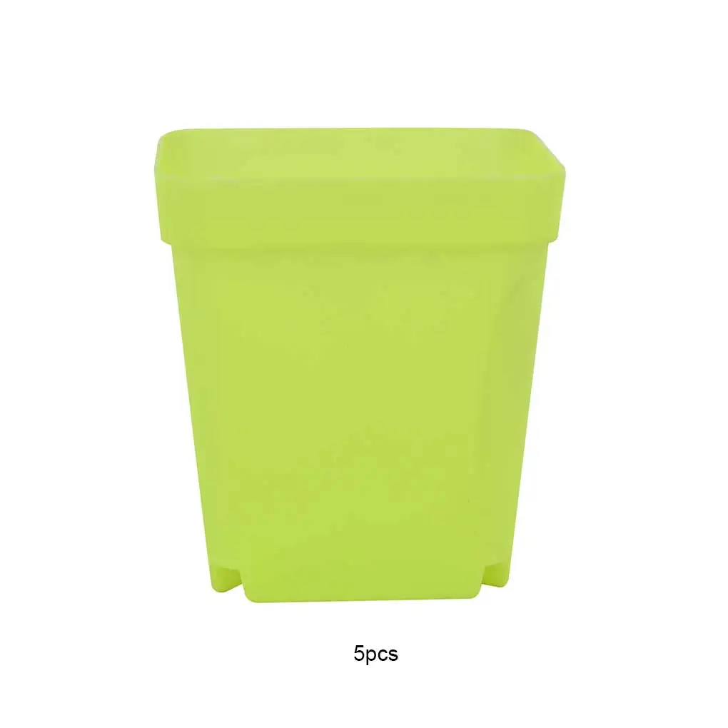 Portátil lavável Seedling Container, Flower Pot, Acessórios, 5 pcs