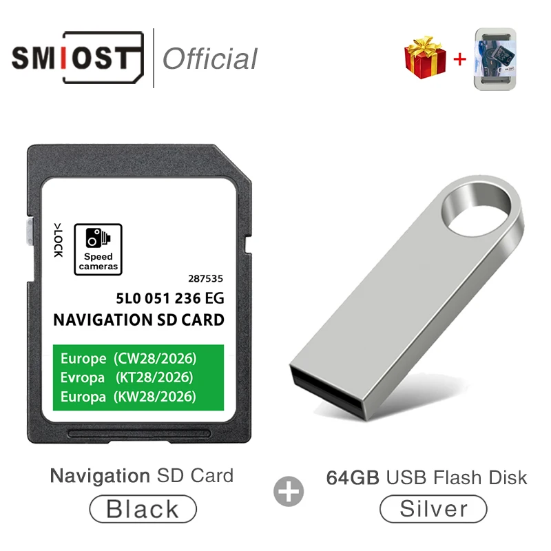 

32GB Memory Card for Skoda Superb Fabia Rapid 2026 Sat Navi SD Card Europe UK Compatible MIB2 GEN2 Amundsen Discover Media