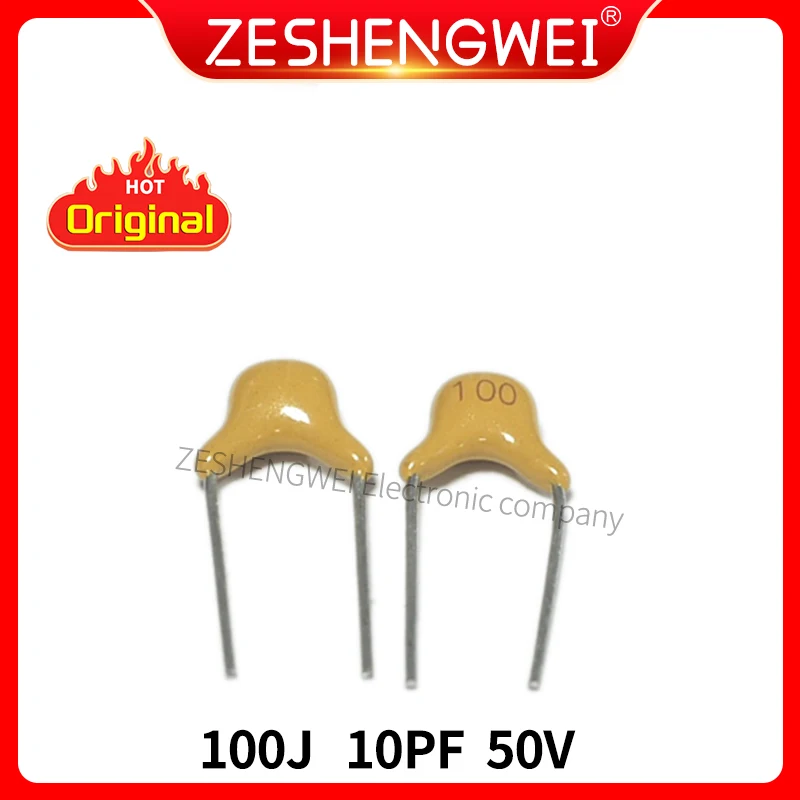 

100PCS Monolithic Capacitor 10PF CT4 100K50V± 10 Feet Away From 5.08 mm Non-polar Capacitors