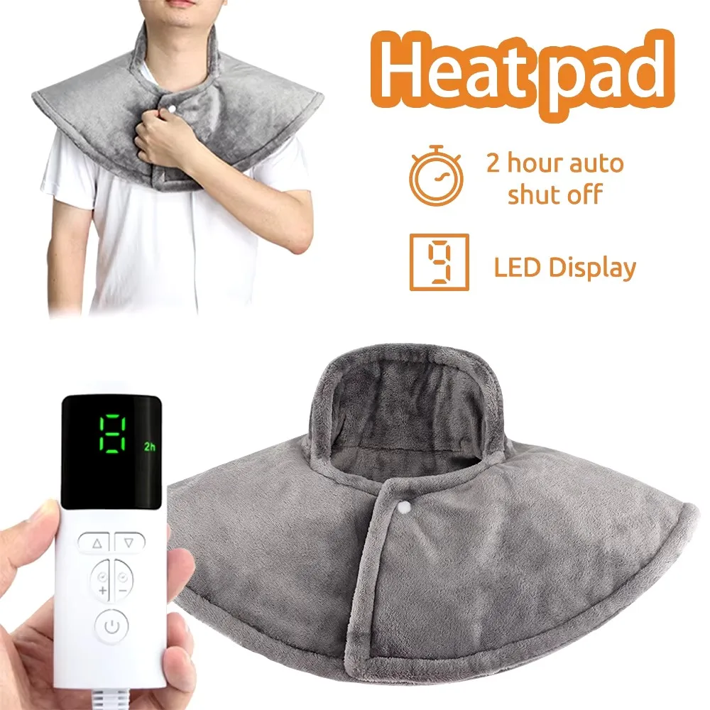 Electric Heating Shoulder Neck Pad Heated Shawl Wrap Neck Massager Hot Compress Cervical Warmer Relieve Fatigue Back Brace Tools