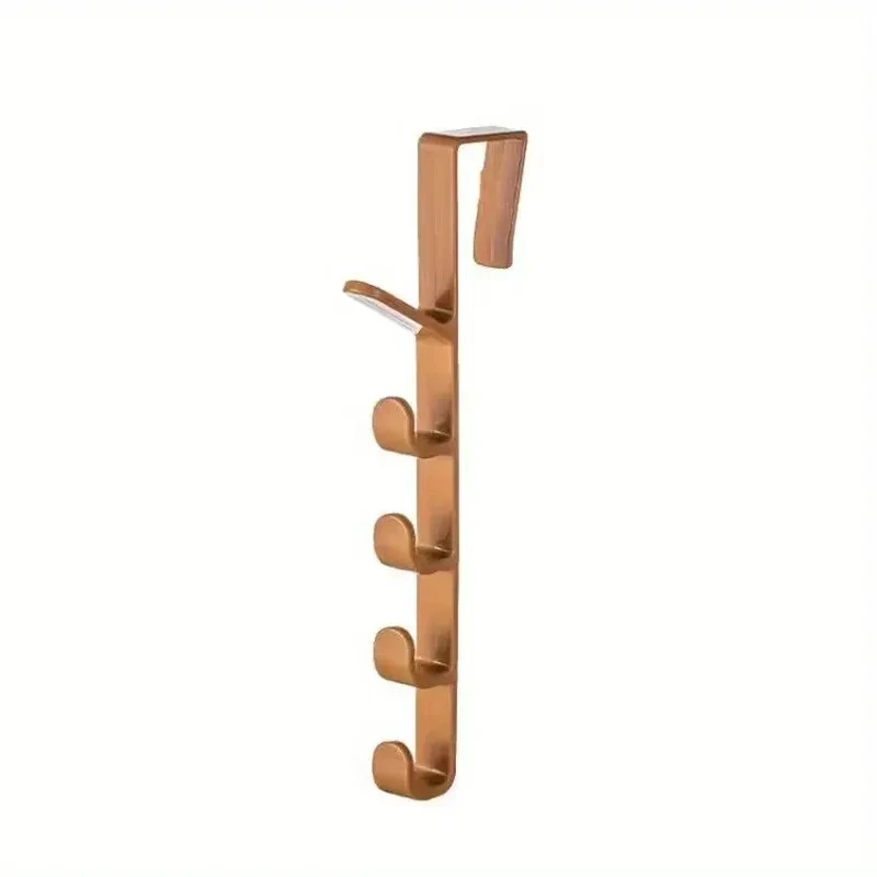 

1pc Bedroom Door Hanger Clothes Hanging Rack Over The Door Plastic Home Storage Organization Hooks, Purse Holder For Bags Rails