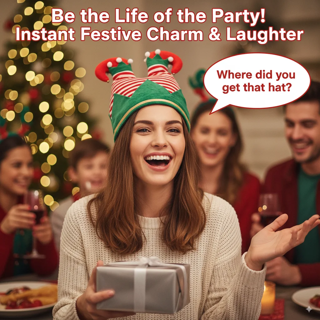 

Christmas Electric Plush Dancing Hat Funny Party Toy Costume Accessory for Adults Kids Holiday Celebration Fun Gift for Xmas