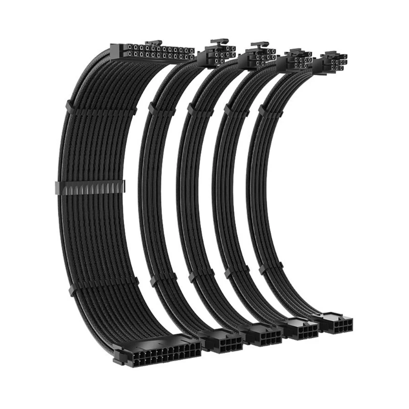 ATX24Pin/2x8Pin(4+4) CPU/2x8Pin(6P+2P) GPU Sleeved Extension Power Supply Cords