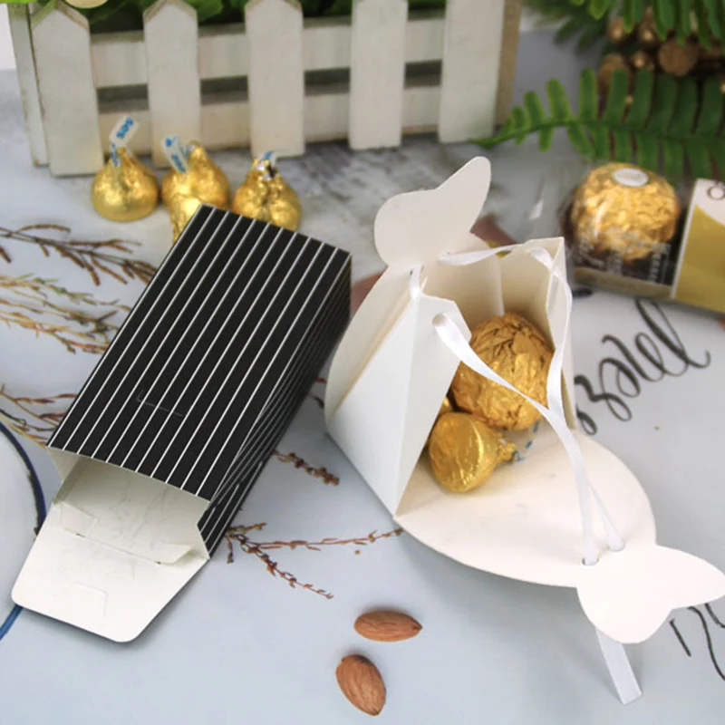20pcs/lot Bride and Groom Dresses Wedding Candy Box Gift Bags DIY Wedding Decor