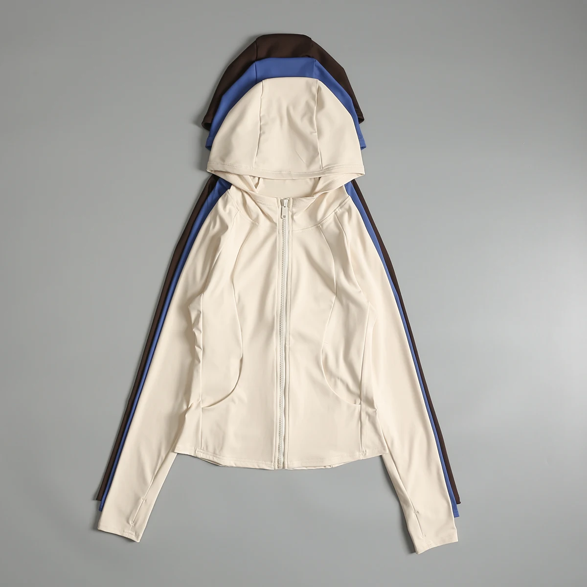 

Sports hooded jacket for women in autumn slim jogging speed drying jacket cardigan Pilates fitness yoga long sleeves