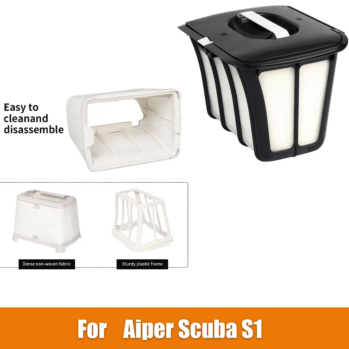 Ultra Fine Filter Basket Cloth Replacement, Filter Basket Frame, Replacement Cloth for Aiper Scuba S1 and 2026 Swimming Pool Rob