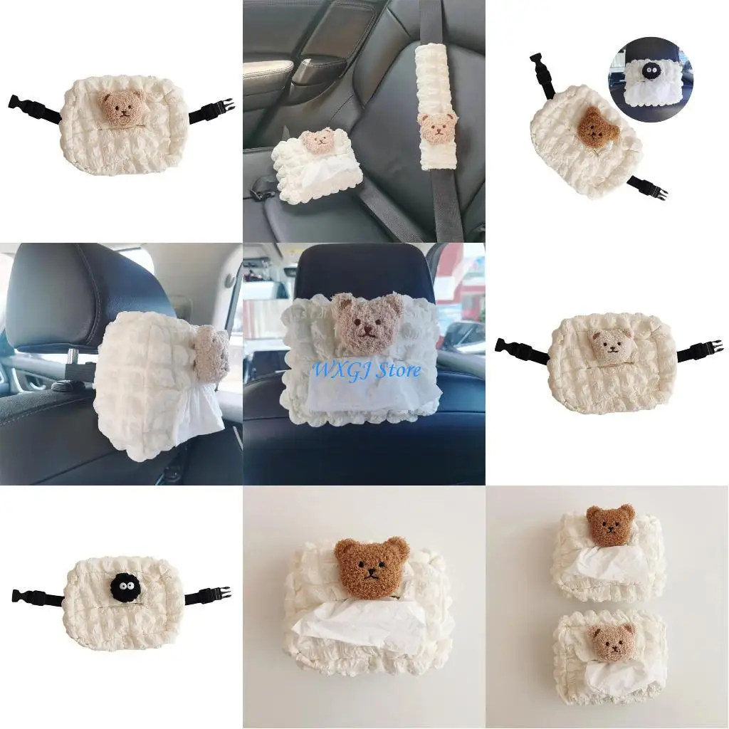 

37JE Practical Car Paper Towel Box Holder Stroller Tissue Dispenser for Easy Access