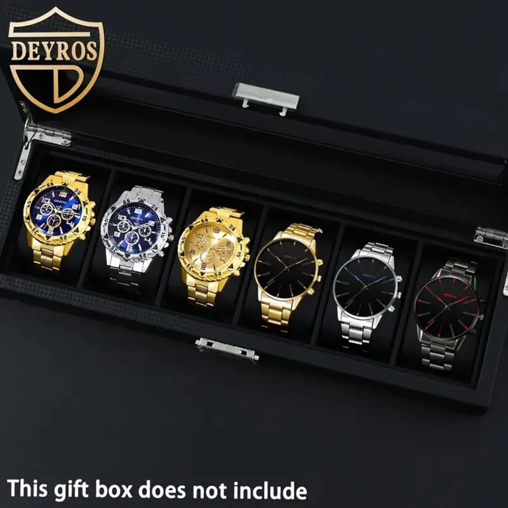10Pcs/set men's watch set, casual alloy imitation leather quartz wristwatch, available in multiple colors, ideal gift