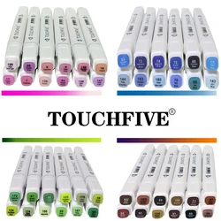 TouchFive 12/24Colors Art Marker Sketch Art Marker Twin Tip Manga Animation Design Art Supplies for Painting Illustration