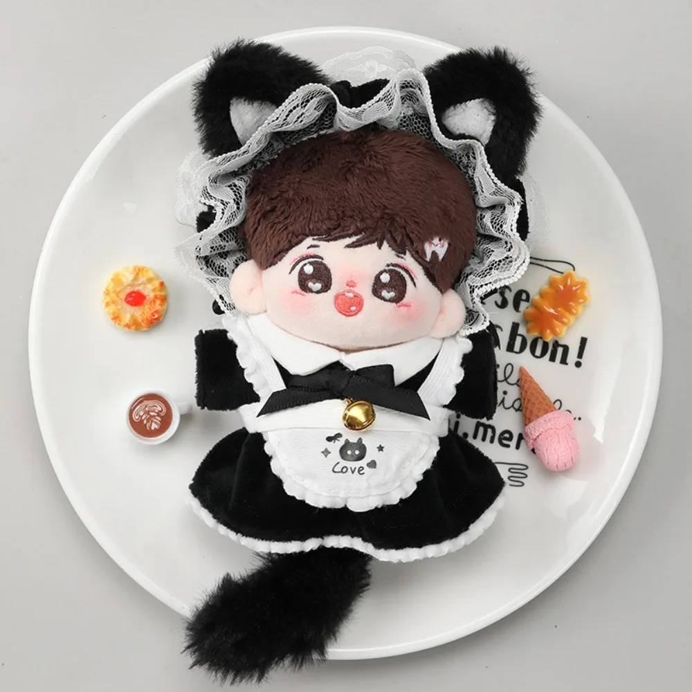 

Хлопковая кукольная одежда с кошачьим хвостом 10 см, платье горничной, юбка с бантом, хлопковая кукольная одежда, модный наряд, одежда для куклы, детский подарок