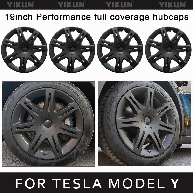 

4PCS Hub Cap for Tesla Model Y 19-Inch Performance Replacement Wheel Cap Automobile Hubcap Full Rim Cover Car Accessories 2025