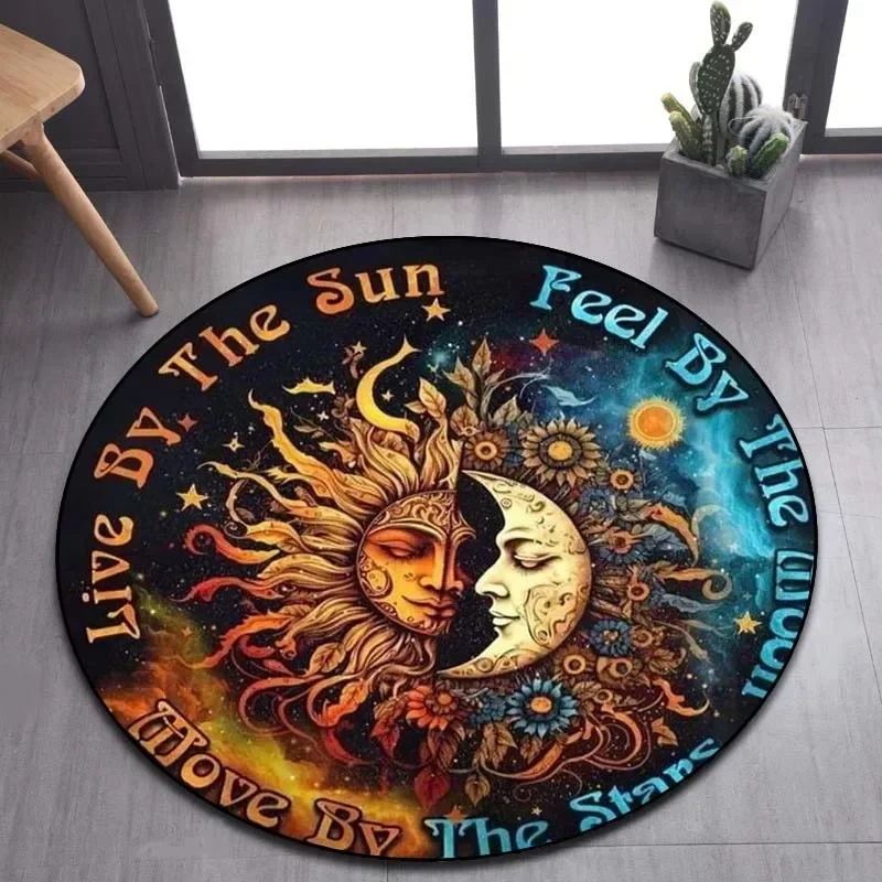 Hot Selling Tree of Life Round Carpet Home Living Room Bedroom Sofa Coffee Table Table Decorative Carpet Non-slip Floor Mat