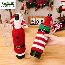 Weaving Christmas Wine Bottle Bags Christmas Party Table Decorations New Year Christmas Gifts Wine Bottle Covers