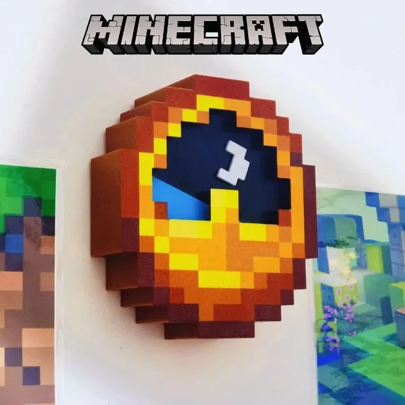 Minecraft Wanduhr, Spiel-Merchandise, Cosplay-Modell, Quarzuhr, digitale Wanduhren, Dekoration für Wohnzimmer und Schlafzimmer, Geschenkidee.