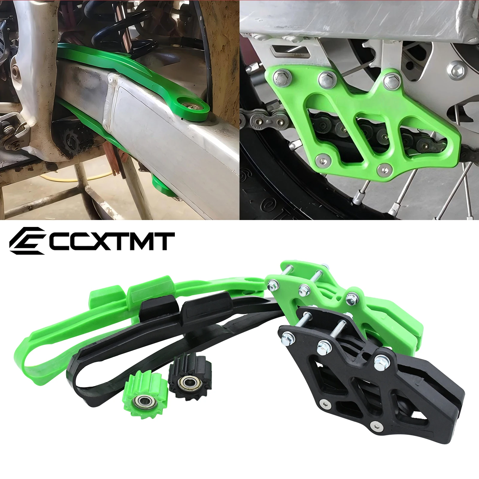 

Motorcycle Chain Guide Guard Swingarm Roller Sprocket Protector For Kawasaki KX250F KX450F KLX450R KXF250 KXF450 KX 250F 450F