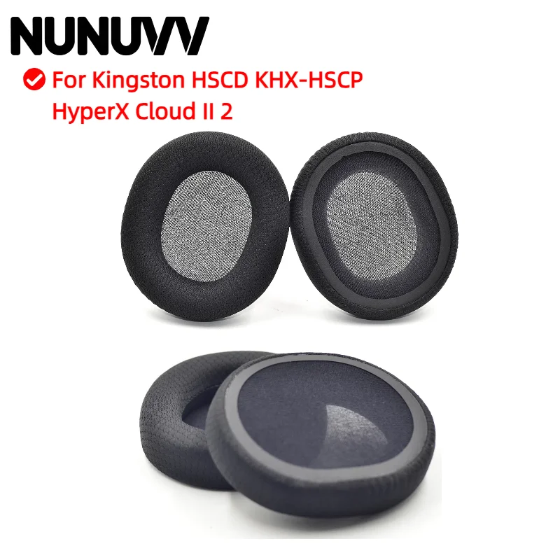 

NUNUVV For Kingston HSCD KHX-HSCP HyperX Cloud II 2 Original earmuffs with buckle Headphones Memory Foam Ear Cushions