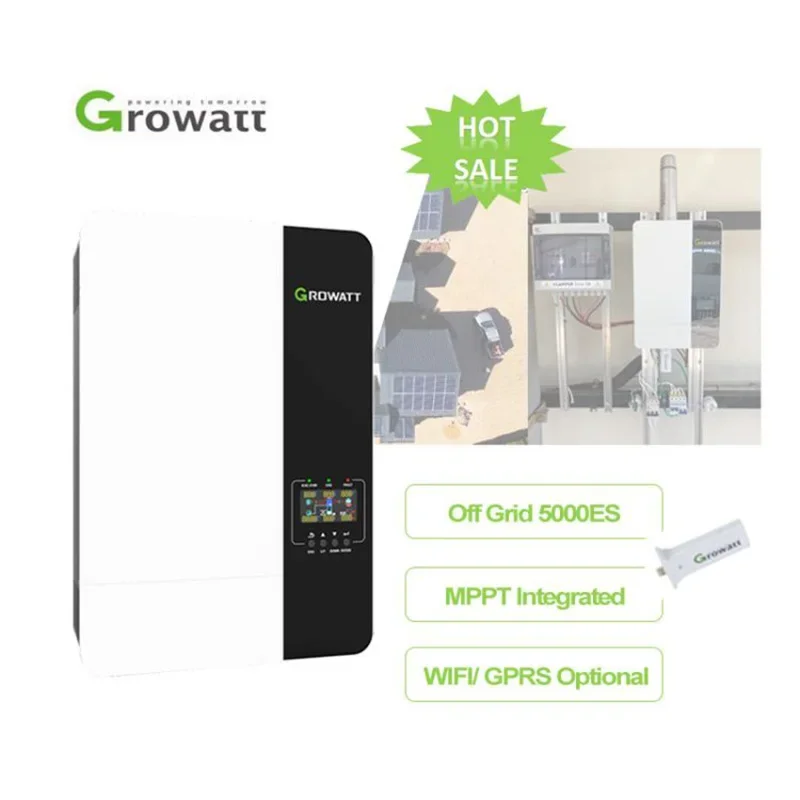 

Growatt Split Phase Solar Inverter 5Kw Controlador De Carga Solar Mppt 80A Solar Power System Inverters For Home Storage