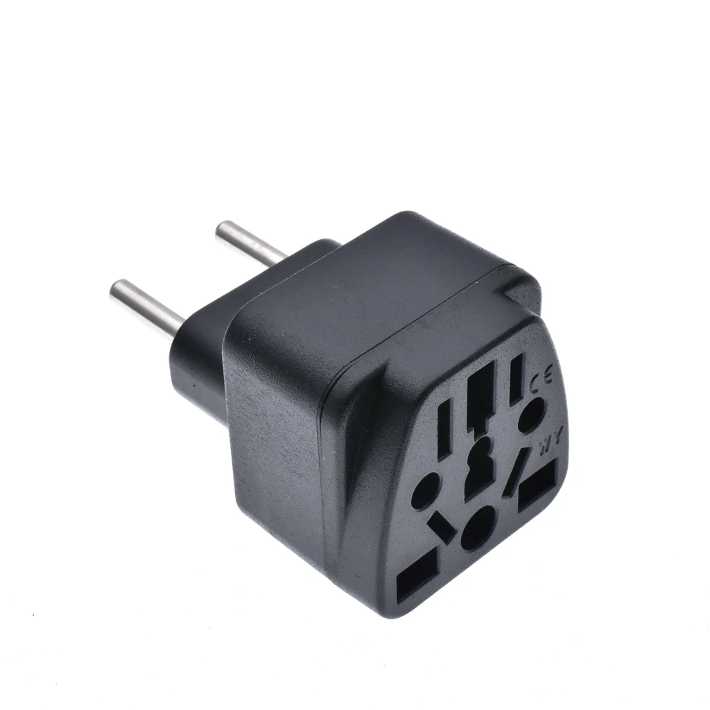 Adaptateur de prise Standard ue CEE7/16, 4.0MM, Type C, pour Europe, russie, turquie, indonésie et autres (WY-9C), certifié CE