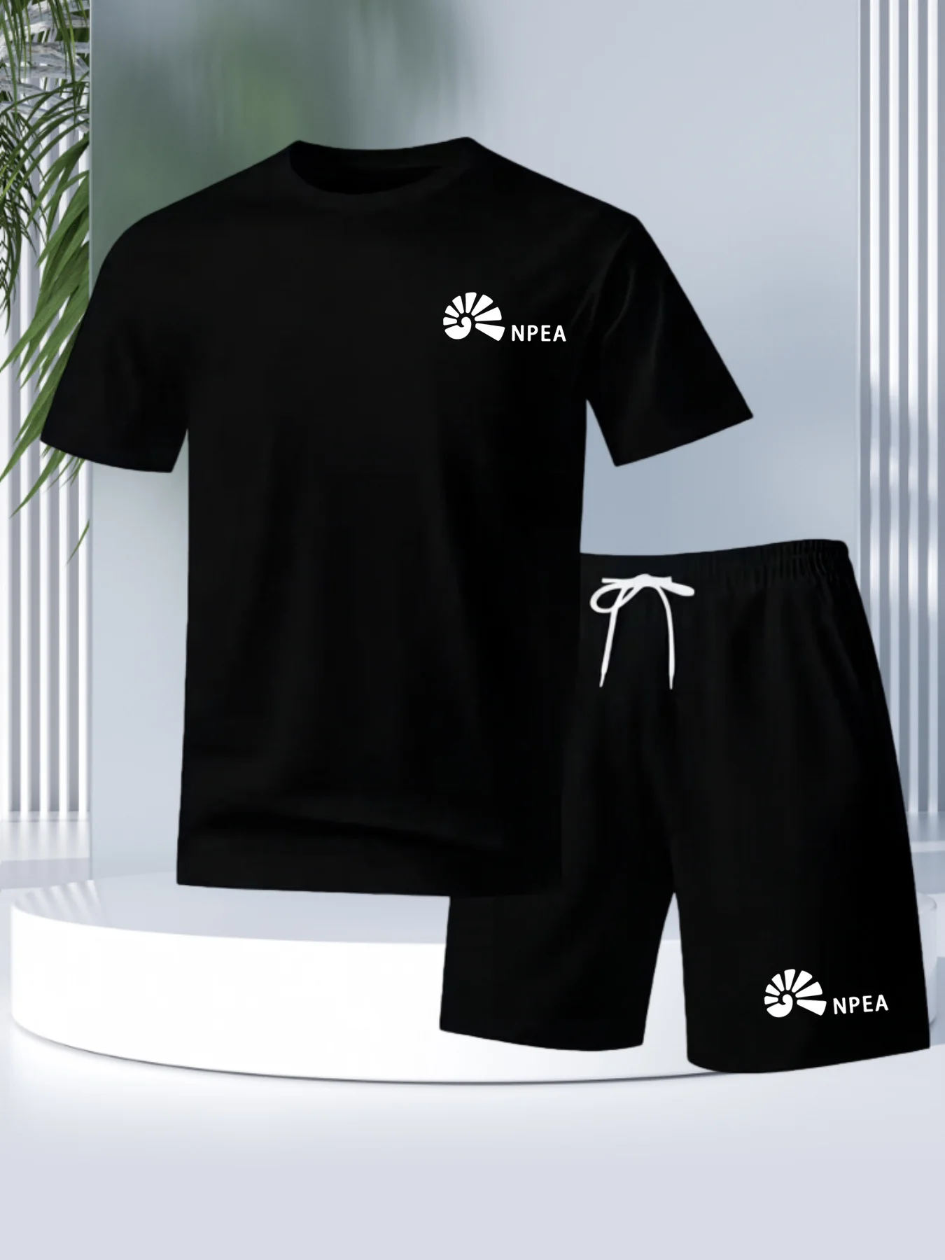 

Новый мужской комплект из дышащей сетчатой футболки и шорт, молодежный, стильный и модный костюм с короткими рукавами.