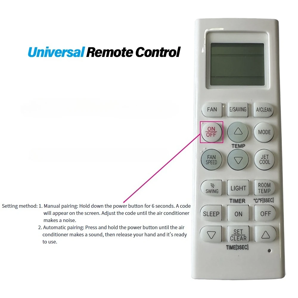 Télécommande universelle pour climatiseur LG, compatible avec tous les modèles (compatible avec les climatiseurs split), facile à utiliser.