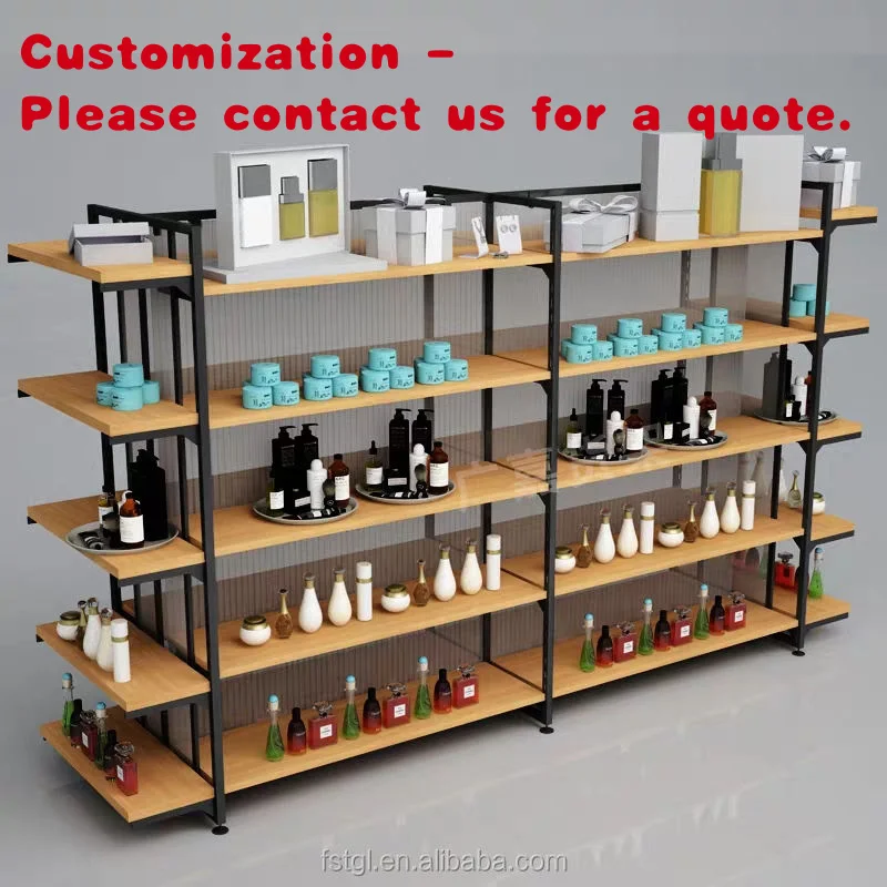 

custom.Three / Four-Custom Promotion Table Island Display Stand Wooden Display MINISO Shelving Rack