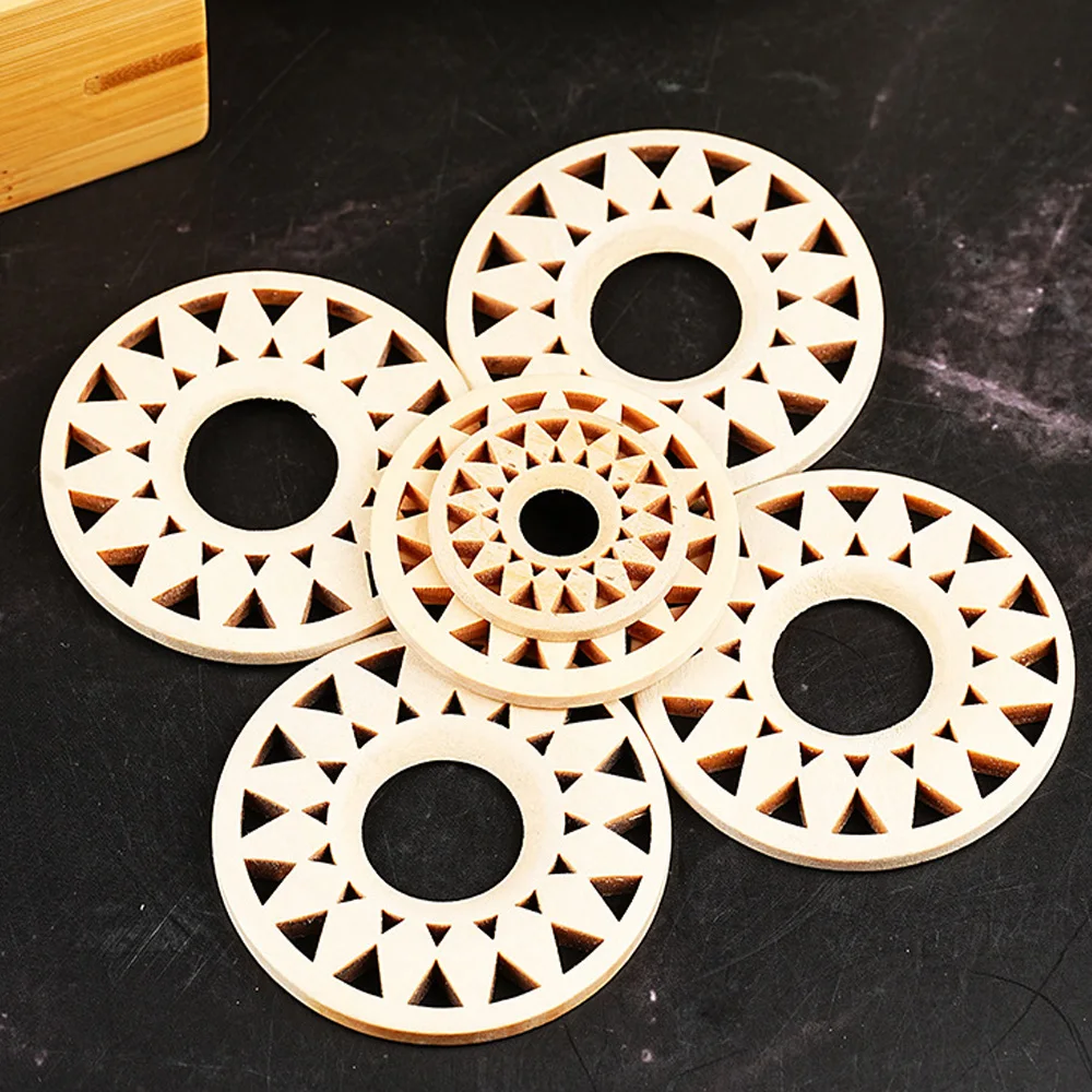 

Wooden Crystal Ball Base Sunflower Shaped Mineral Gemstone Sphere Display Stand Desktop Ornaments Home Decoration