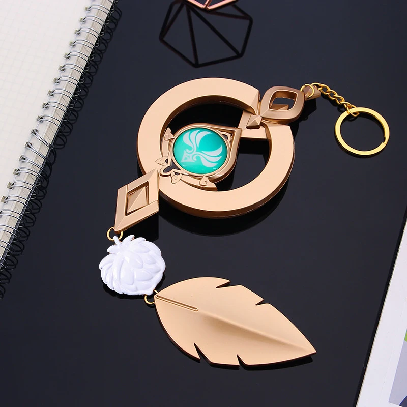 S/M/L Game Genshin Impact Wanderer Vision Of God Cosplay Balladeer Scaramouche Costume Accessories Glow Metal Keychain Pendants