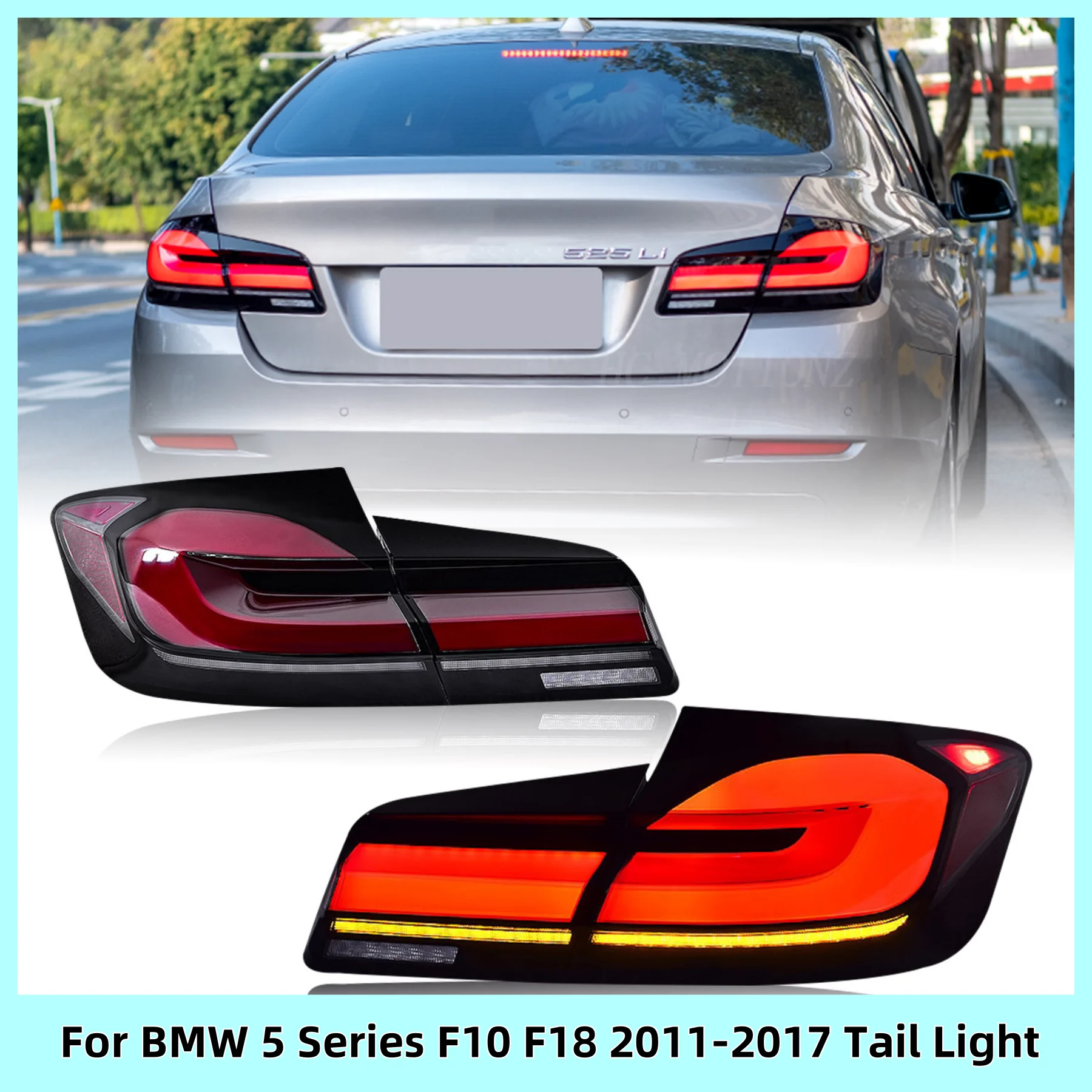 

Для BMW 5 серии F10 F18 2011-2017 светодиодный старый модель, смена новой модели, задний фонарь в сборе, светодиодный указатель поворота с проточной водой