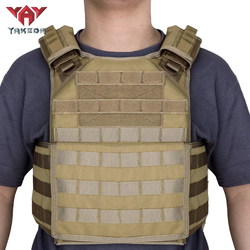 YAKEDA-Multifunctional Tactical Vest, Protection MOLLE, CS Outdoor Camouflage, Training Gear for Hunting