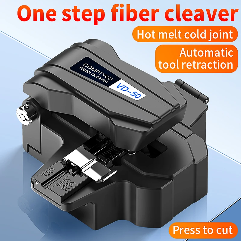 COMPTYCO VD-50 Fiber Cleaver One-step Fully Automatic Fiber Optic Cutter Optical Fiber Fusion Splicer Cutting Knife FTTH Tool