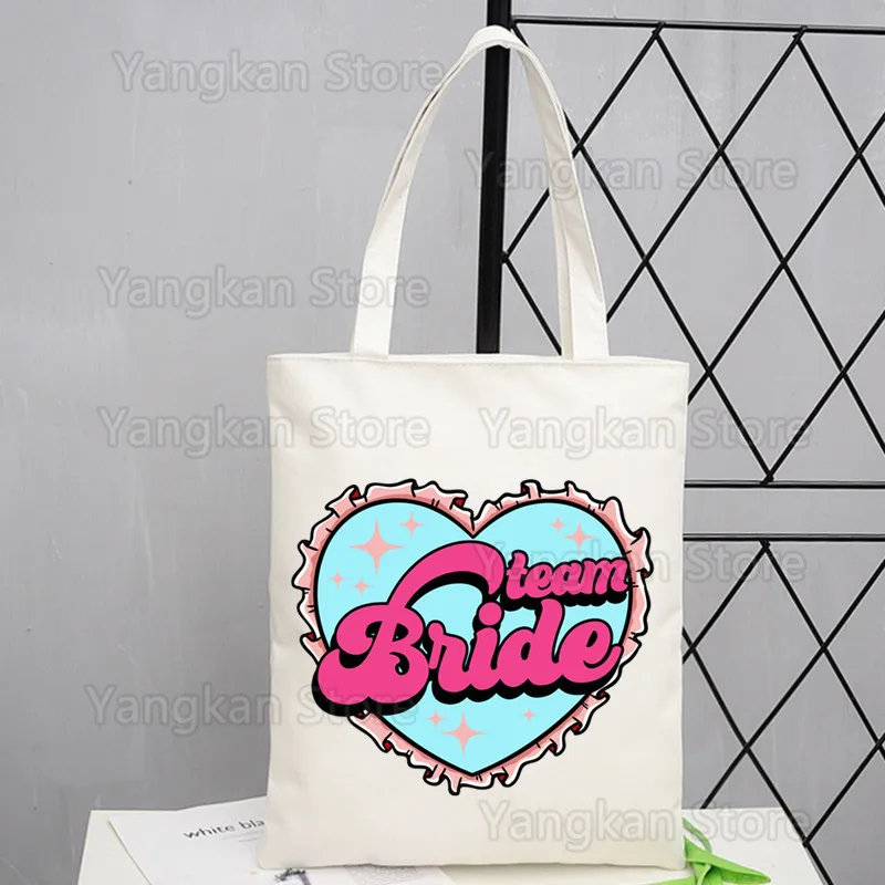 Bride Letter Wedding Bride To Be Bridal Hen Bachelorette Party Wedding Decoration Bridesmaid Print Reusable Picnic bag view 3