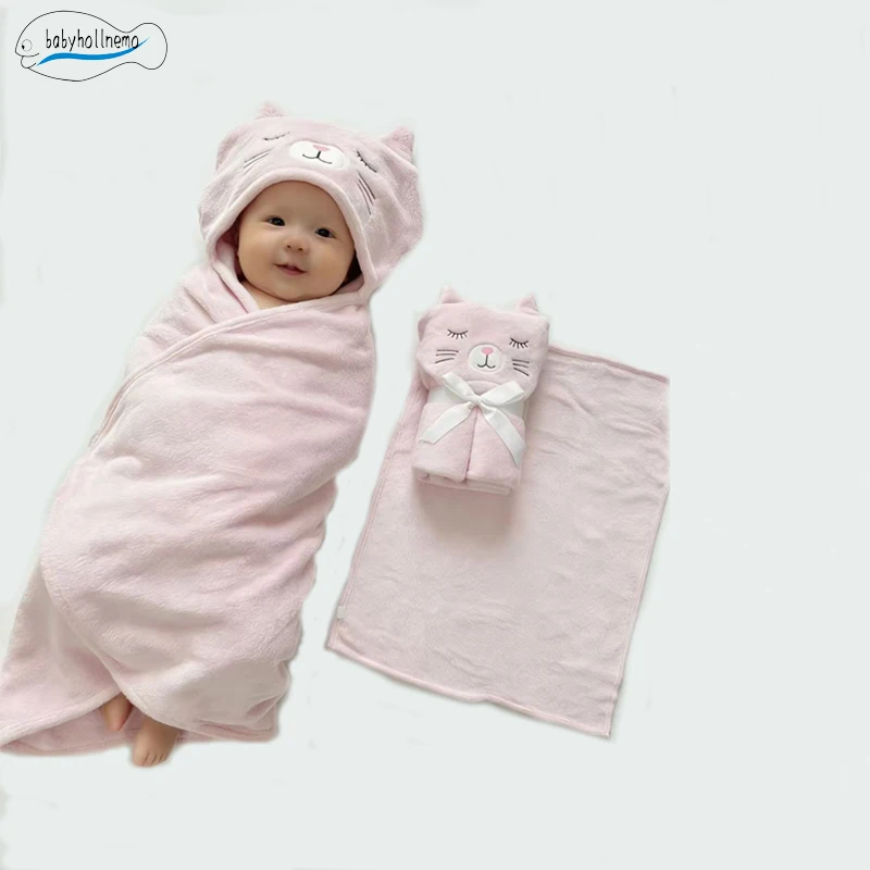 ソフトコーラルフリースベビーバスブランケット吸水速乾タオル家庭用バスルーム男の子女の子用